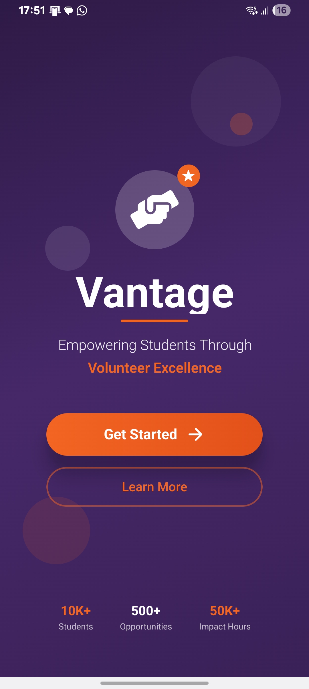 Vantage mobile screenshot