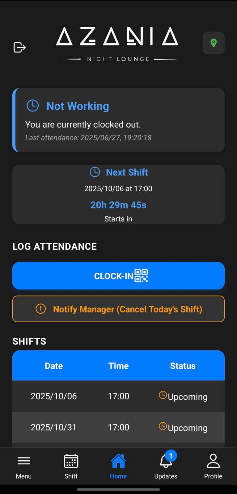 Azania Night Lounge Mobile App